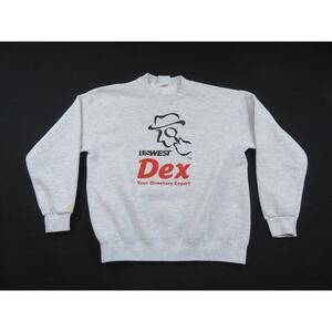 USWest Dex Sweatshirt, Your Directory Expert Gray Lee Sz L 1990s